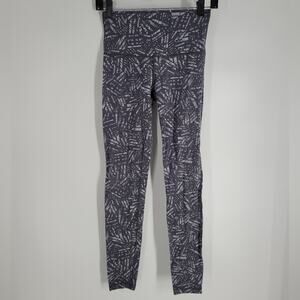 Ivivva Grey White High Rise Full Length Tight Leggings 14